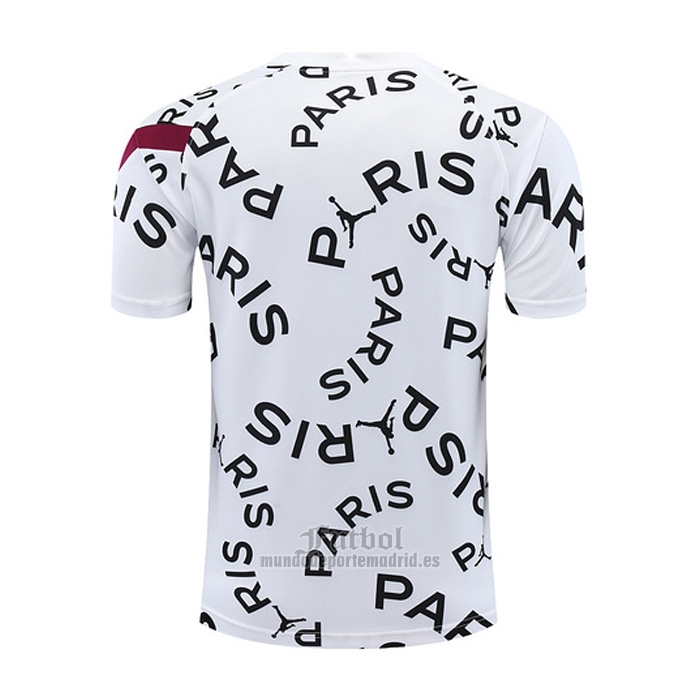 Camiseta de Entrenamiento Paris Saint-Germain Jordan 2020-2021 Blanco y Negro